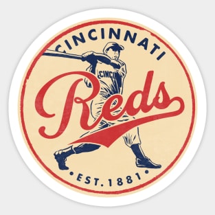 Throwback Cincinnati Reds 1 by Buck Tee Sticker